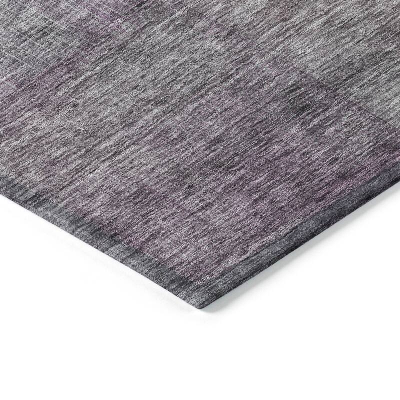 Machine Washable Indoor/ Outdoor Contemporary Abstract Chantille Rug