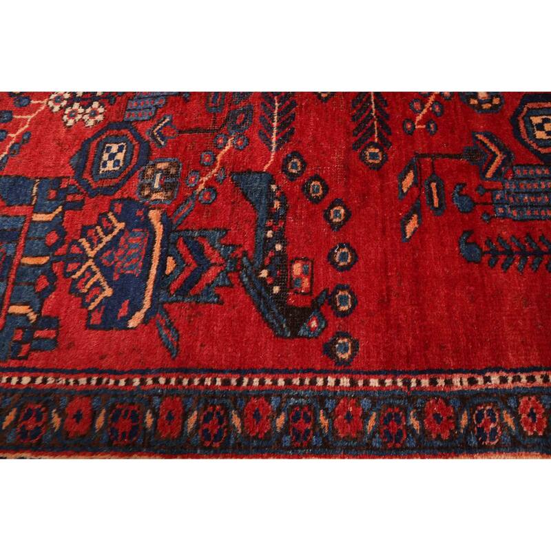 ECARPETGALLERY Hand-knotted Melis Red Wool Rug - 4'1 x 5'9