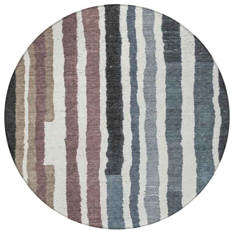 HomeRoots Striped Transitional Rectangle Outdoor Rug