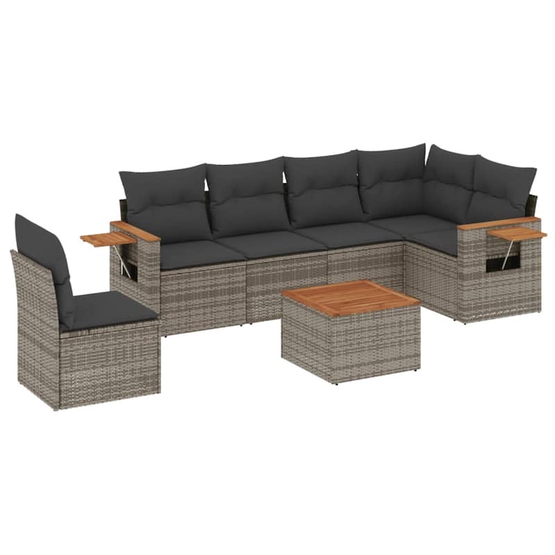 vidaXL Garden Sofa Set Grey - 24.4 x 33.5 x 27.2