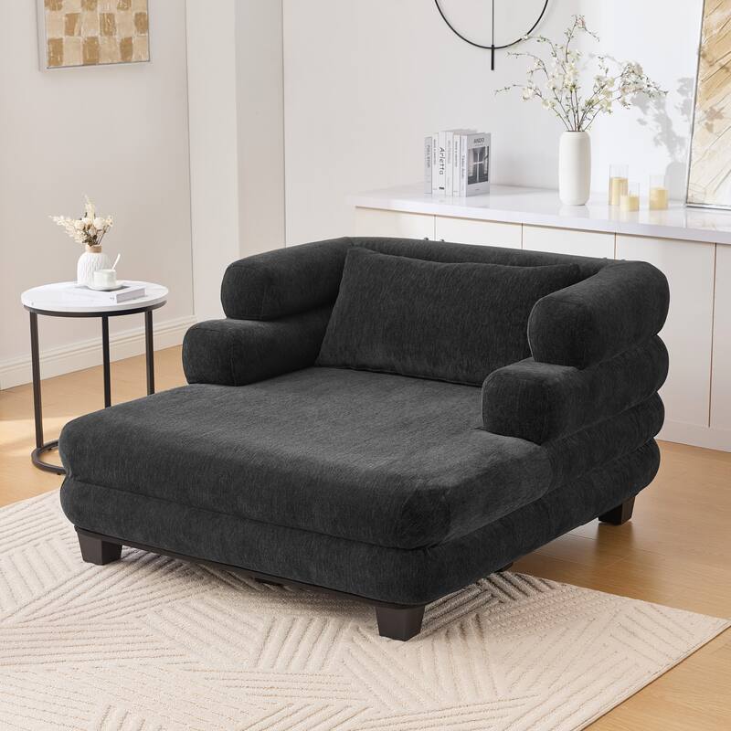 Christopher Knight Home - Isabelle Oversized Chaise for Deep Lounging and Modern Comfort
