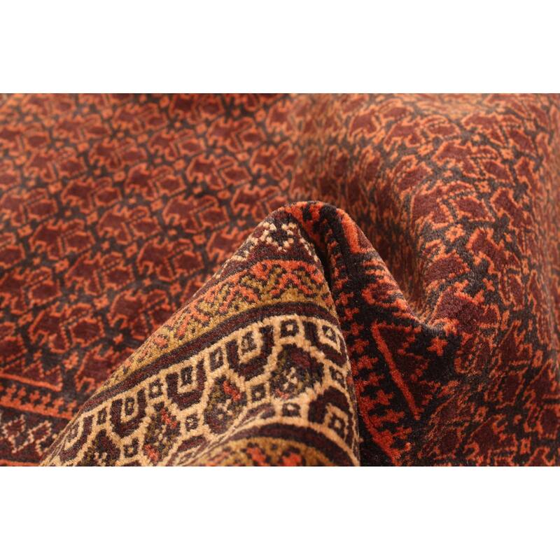 ECARPETGALLERY Hand-knotted Teimani Dark Brown Wool Rug - 3'1 x 4'2