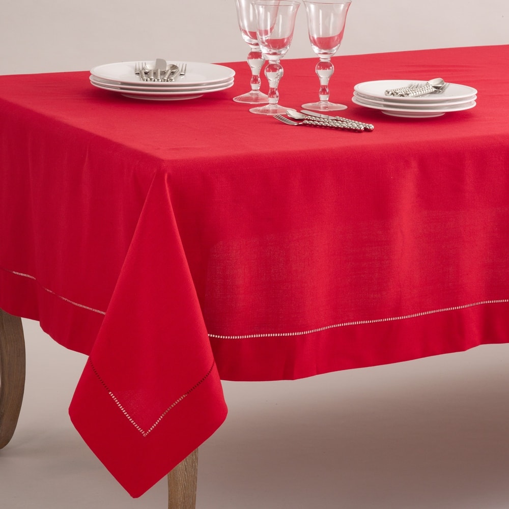 Rochester Collection Tablecloth with Hemstitched Border