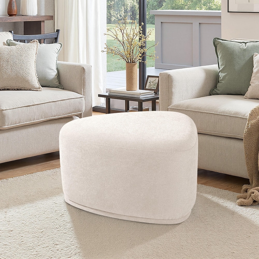 Modern Triangular Upholstered Accent Ottoman