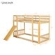 preview thumbnail 10 of 11, Playhouse Twin over Twin Floor Bunk Bed with Fun Design of Climbing Ramp and Ladder, Safety Guardrails