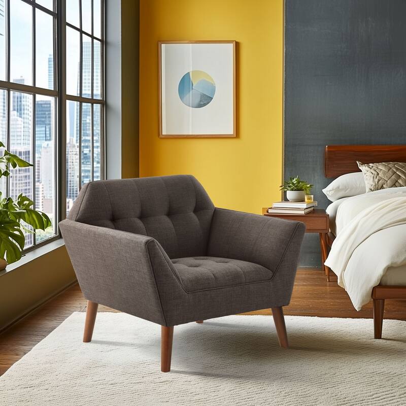 INK IVY Newport Wide Mid-Century Modern Lounge Chair