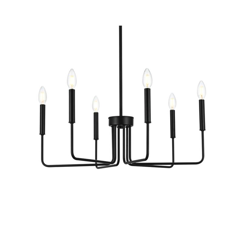 Elegant Lighting LD742D26 Willa 6 Light 26" Wide Candle Pendant