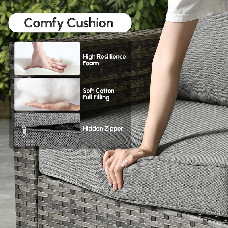 XIZZI Outdoor Seat Back Cushion Set Plush Comfort for Patio Furniture