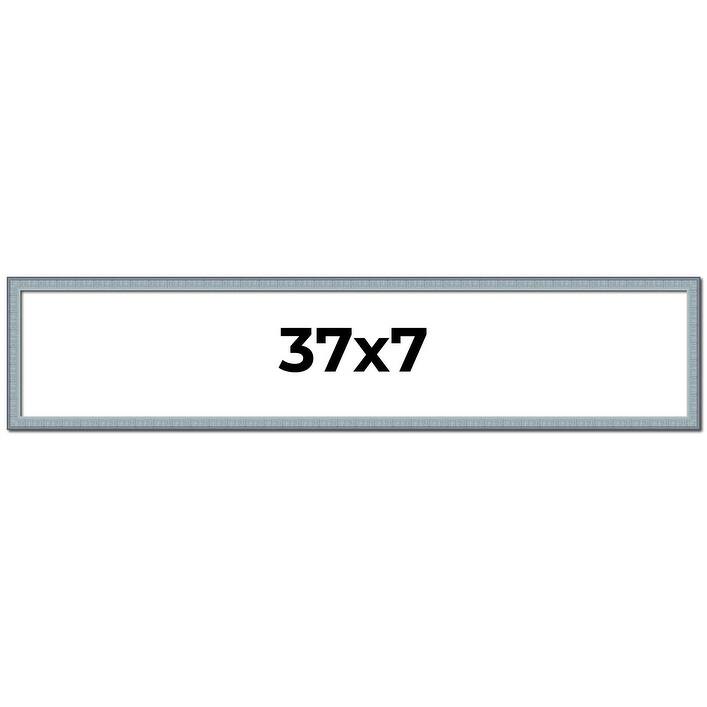 37x7 Frame Rustic Sky Blue Solid Wood Picture Frame | 0.75 Inch