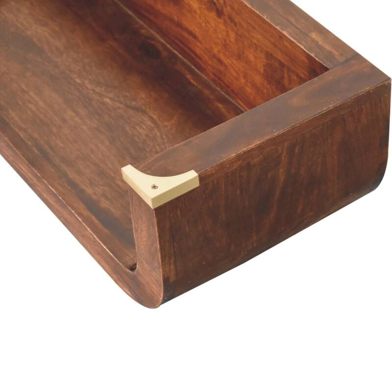 Artisan Furniture Solid Wood Indira California Walnut Floating Console Table