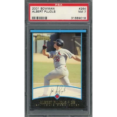 Albert Pujols 2001 Bowman Baseball Rookie Card RC #264 Graded PSA 7 - 8'6" x 11'6"