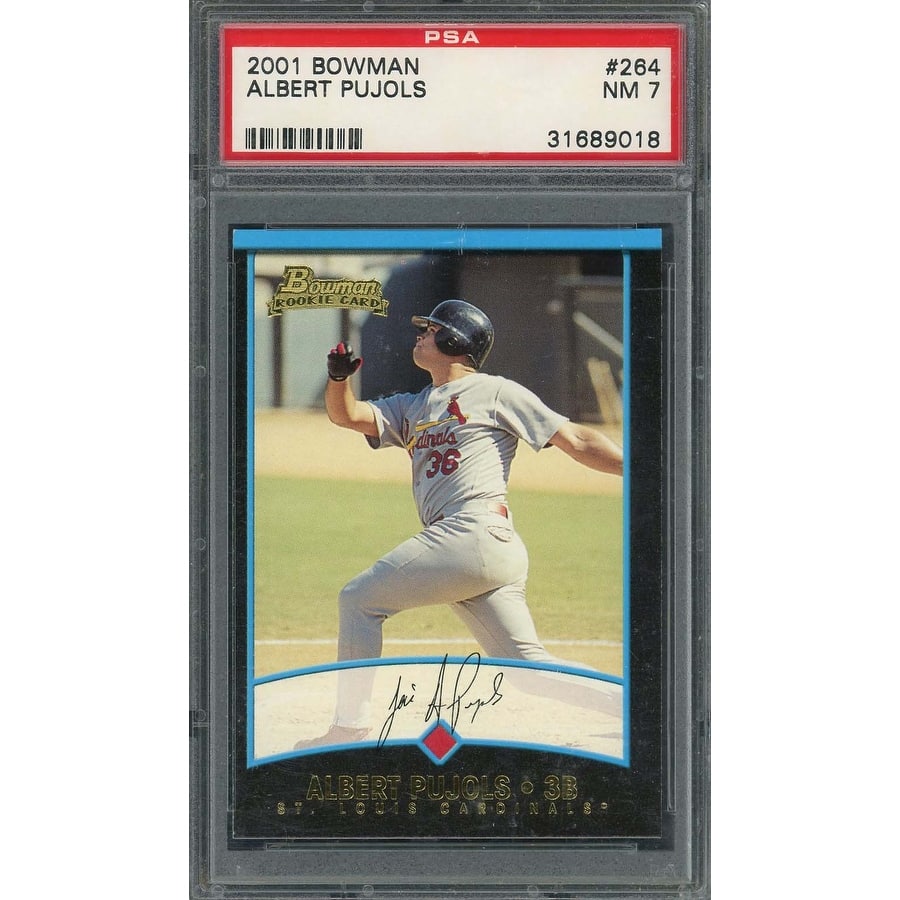 Albert Pujols 2001 Bowman Baseball Rookie Card RC #264 Graded PSA 7 - 8'6" x 11'6"