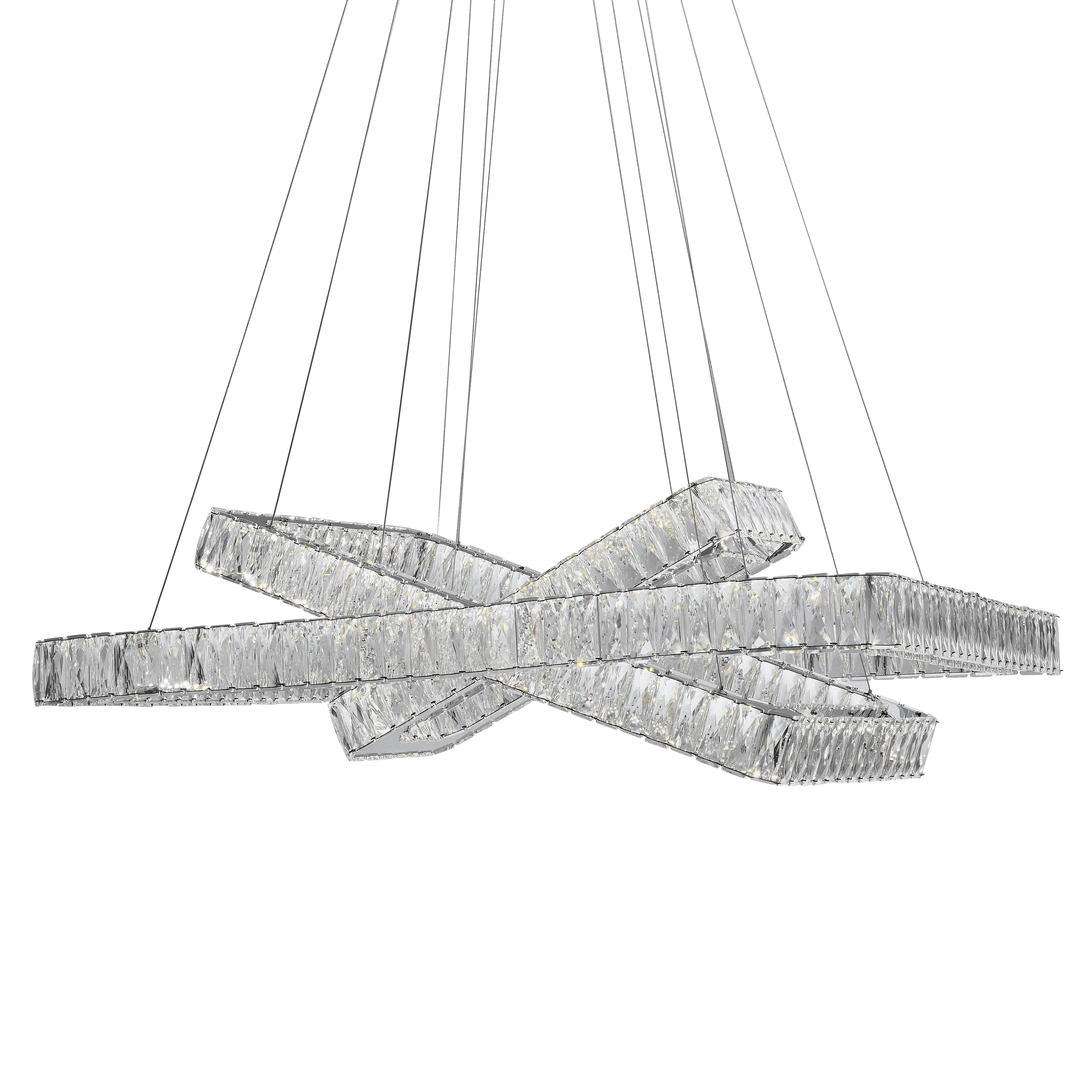 Crystal Elegance Modern LED Chandelier with Integrated Lighting-image