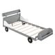 preview thumbnail 29 of 32, Wood Car-Shaped Platform Bed w/ Headboard & Footboard Storage Shelves