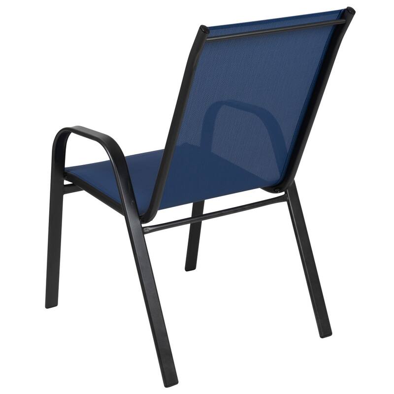 Outdoor Stacking Chairs w/ Flex Comfort Material (4 Pack)