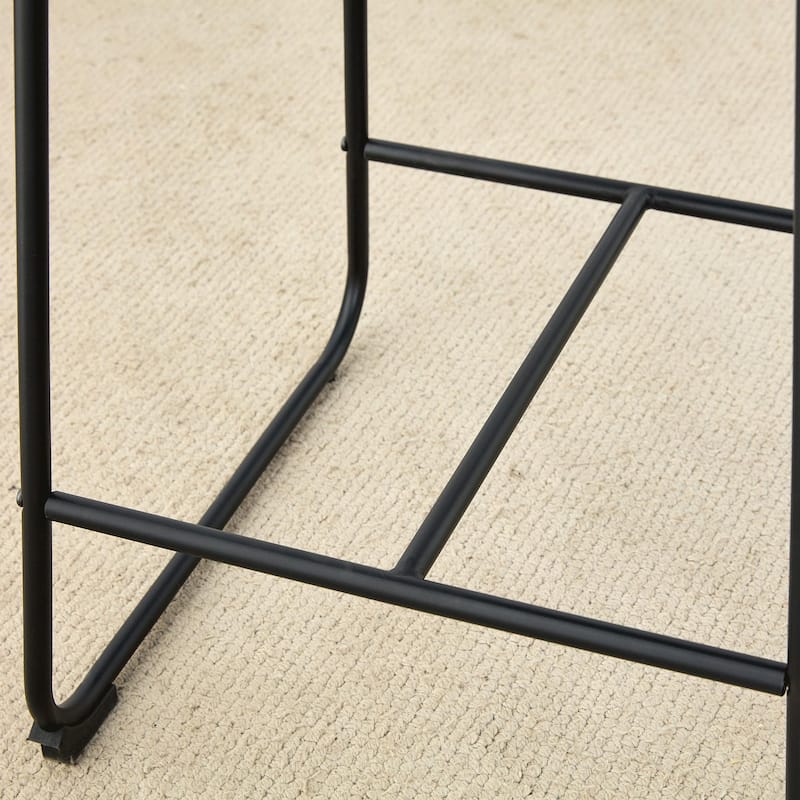 Set Of 2 Suede Bar Chairs,Comfortable Stools Suitable For Industrial And Vintage Style Settings, 17.7*14.5*37 Inches