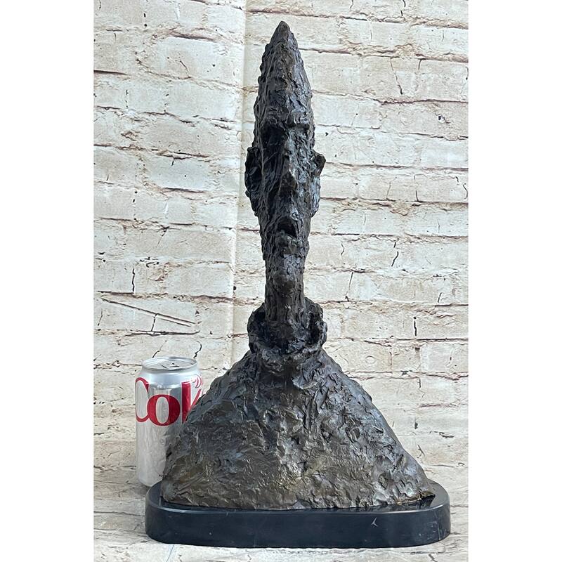 Bust Of Diego After Alberto Giacometti Bronze Metal Brutalist Head Statue Sculpture