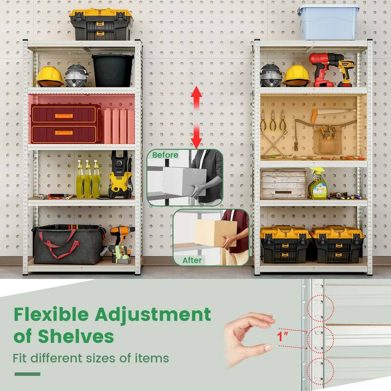 Costway 5 Tier Adjustable Garage Shelving Unit with 2000 lbs Max Load - See Details