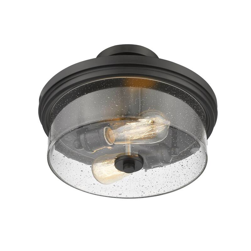 Bellevue Trigvey 2 Light 13" Wide Semi-Flush Drum Ceiling Fixture