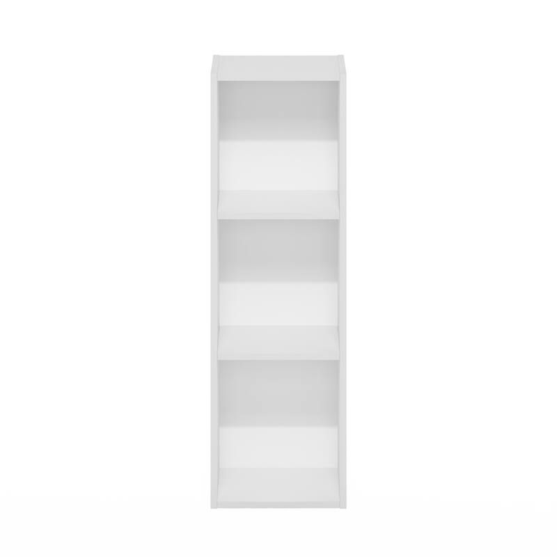 Furinno Fulda 3-Tier Space Saving Storage Shelf Bookcase, 10-Inch Width