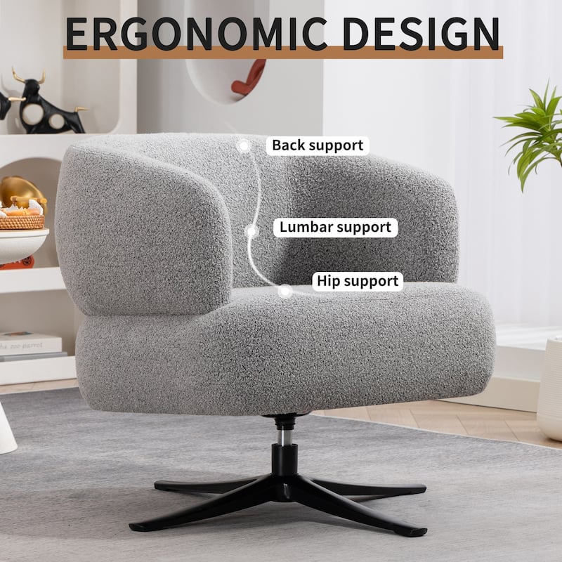 Cuddle-Style Leisure Swivel Sofa Chair, Suitable For Balconies, Studies And Living Rooms