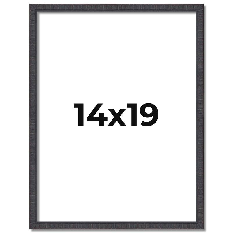 14x19 Frame Brown Solid Wood Picture Frame - Complete Modern Photo