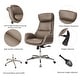 preview thumbnail 24 of 28, Glitzhome 48-inch Mid-century Adjustable Swivel Faux Leather Office Chair