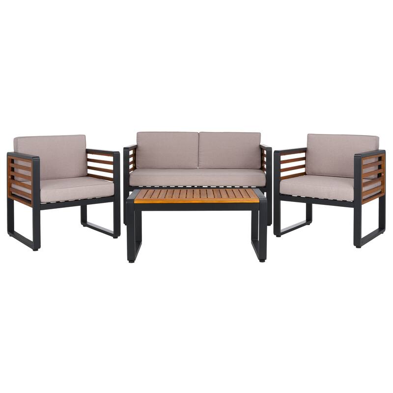 SAFAVIEH Outdoor Living Vesta 4-Piece Living Set - 48"W x 26"D x 26"H