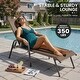 preview thumbnail 31 of 62, Set of 4 Lounge Chairs Outdoor Chaise Lounge with Arms and Adjustable Back
