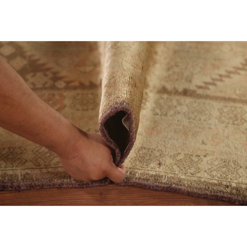 Ardebil Persian Antique Runner Rug Hand-Knotted Wool Carpet - 3'6" x 9'11"