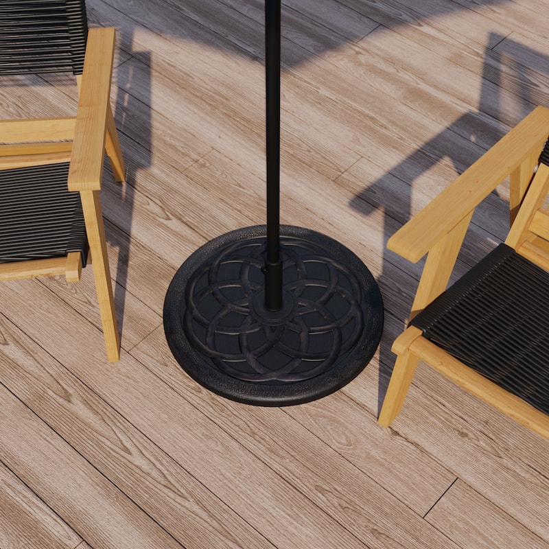 9 FT Round Umbrella - 1.5" Diameter Aluminum Pole - Crank and Tilt Function