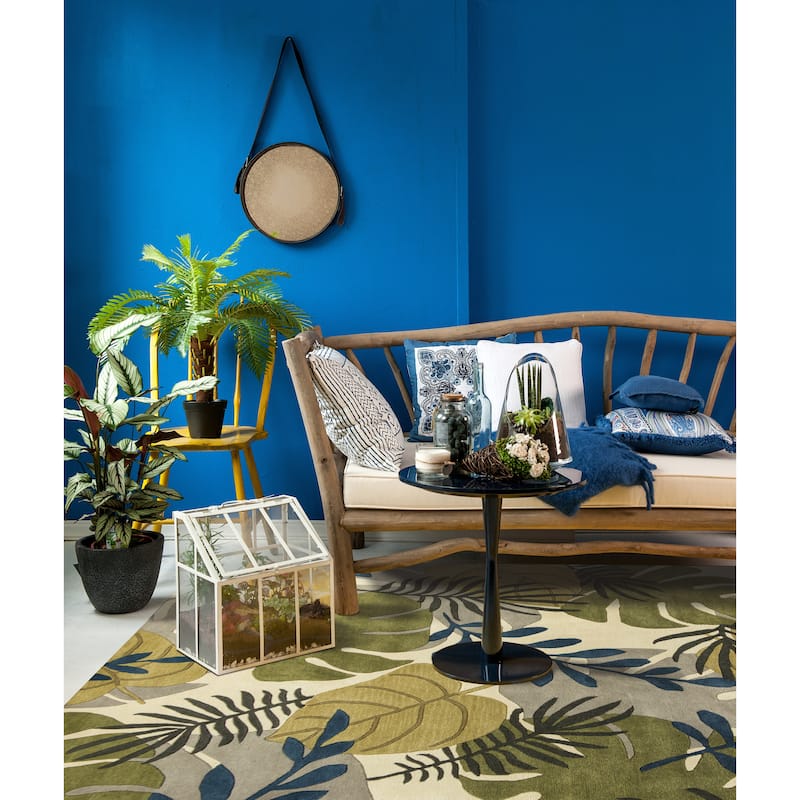 Domani Camila Ivory Tropical Breeze Hand-Tufted Wool Area Rug