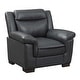 Norris Contemporary Grey Faux Leather Chair - Bed Bath & Beyond - 33990338