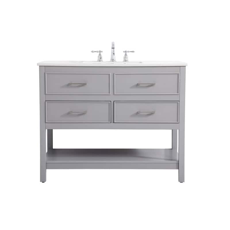 Elegant Lighting VF19042 Sinclaire 42" Free Standing Single Basin - Grey