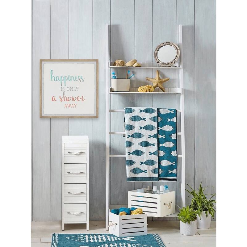 Shower Art Print - Contemporary Bathroom Wall Decor - Happiness In Shower Framed Painting