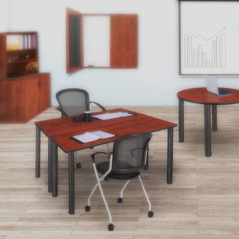 42-inch Kee Training Table -Black Legs