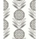 preview thumbnail 3 of 10, Seabrook Designs Belle Floral Stripe Non-Woven Unpasted Wallpaper 20.9 in. W x 33 ft. L - Mushroom