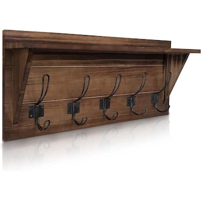 Wall Mounted Coat Rack with Shelf