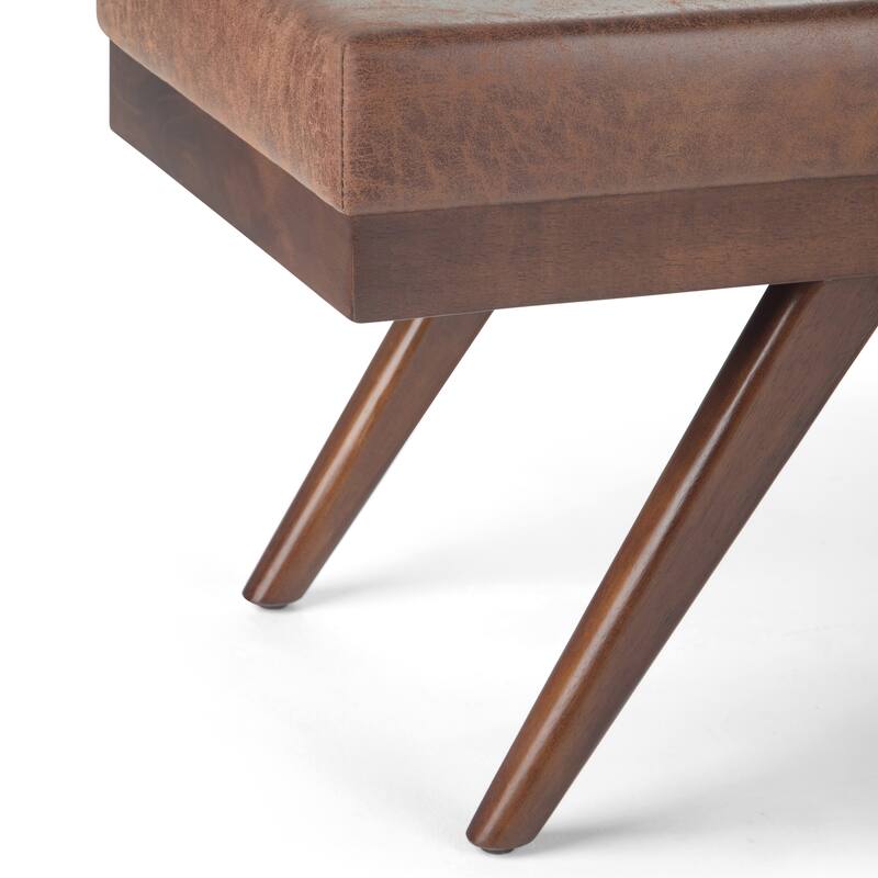 WYNDENHALL Nadine 48 inch Wide Mid Century Modern Rectangle Ottoman Bench