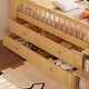preview thumbnail 4 of 19, Twin Low Loft Bed with LED Lights, House Shape Headboard & Drawers