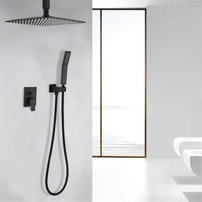 1-Spray Patterns Ceiling Mount Dual Shower Heads