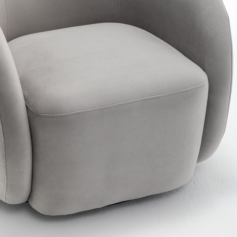 SEYNAR Modern Glam Velvet Upholstered 360 Degree Swivel Accent Armchair