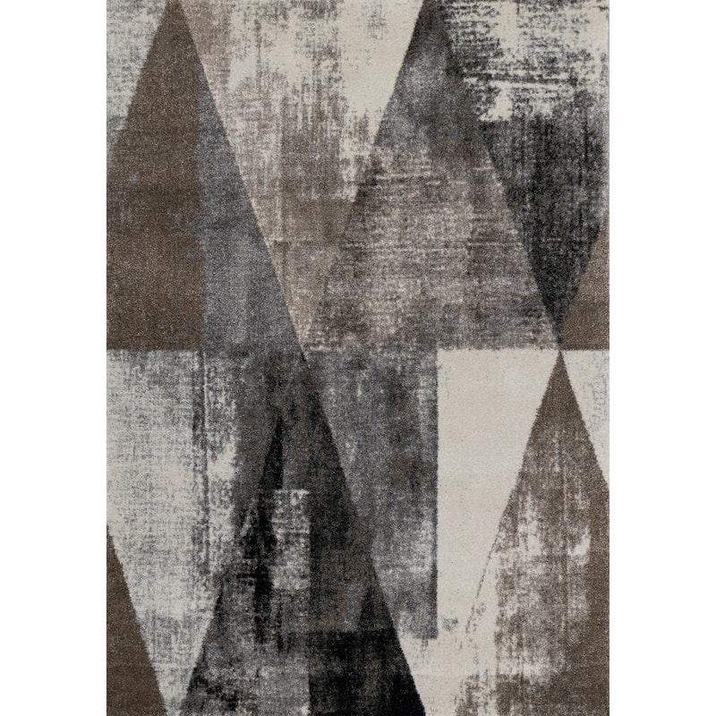 HomeRoots Geometric Modern Rectangle Area Rug - 5' X 8'
