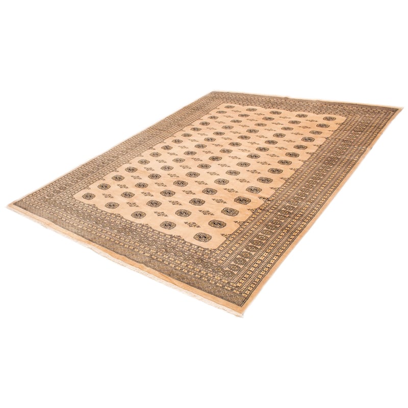 Finest Peshawar Bokhara Beige Rug 9'11" x 13'6" - 9'11 x 13'6