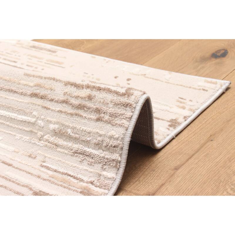 ECARPETGALLERY Machine Made Nova Ivory Area Rug