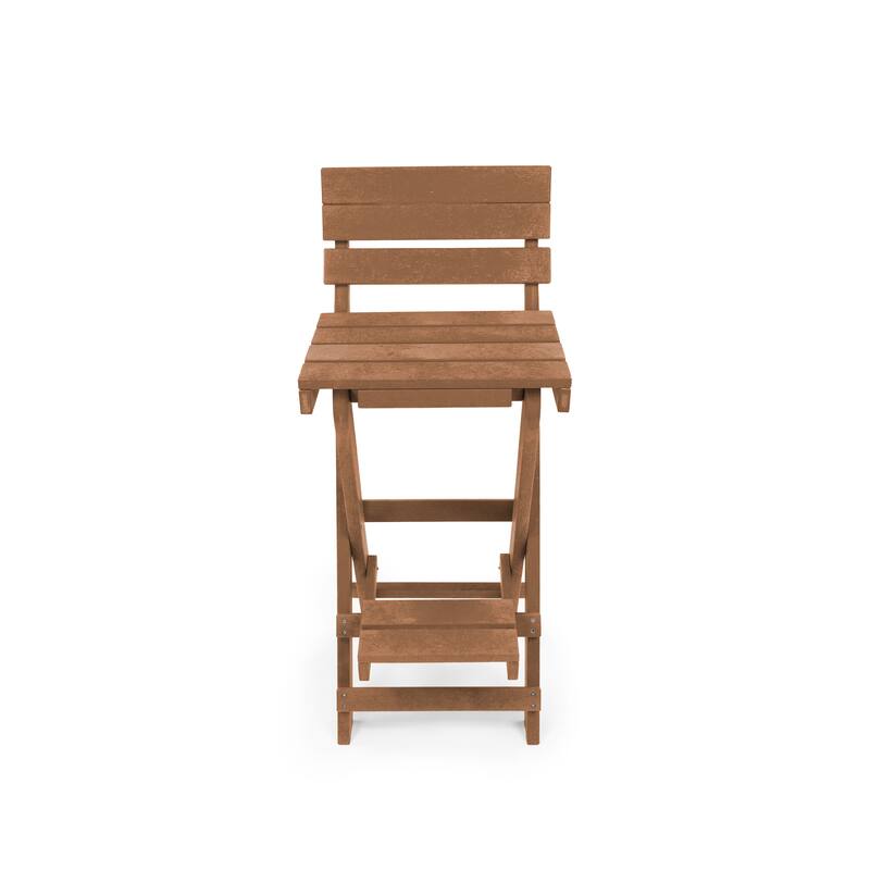 Key West Fully Assembled All-Weather Recycled HDPE Outdoor Folding Bar Stool
