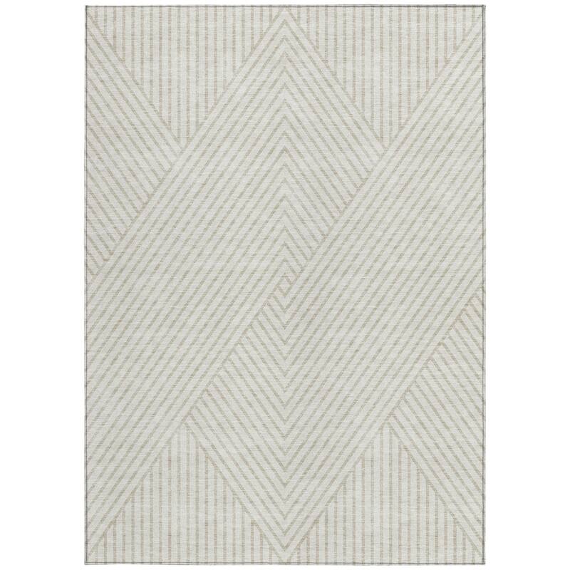 HomeRoots Geometric Transitional Rectangle Outdoor Rug