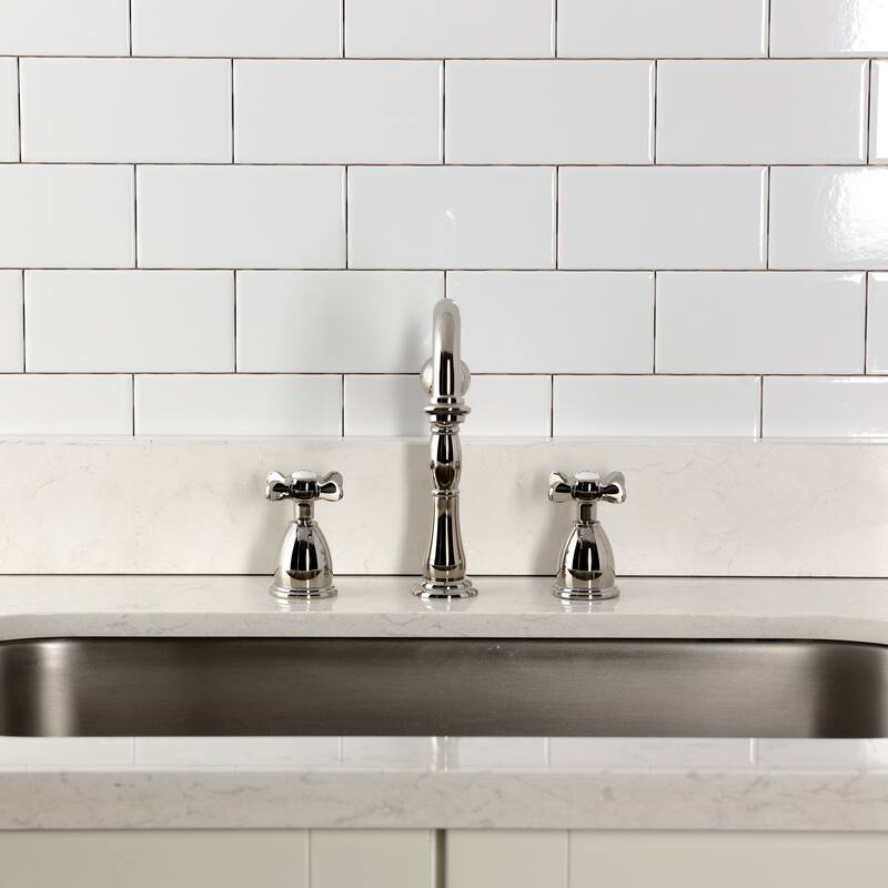 Kingston Brass Essex Double-Handle Wall-Mount Pre-Rinse Bridge Kitchen Faucet