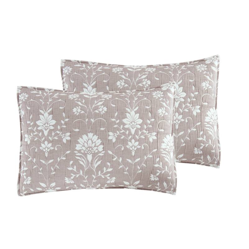 CEDAR COURT Jasper Taupe Soft Matelasse Jacquard Quilt Set