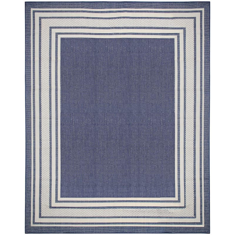 Nourison Horizon Indoor/Outdoor Geometric Area Rug - 8' x 10' - Navy